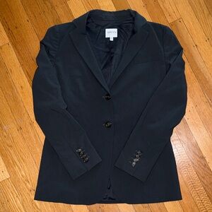 Armani Collezioni Charcoal Gray Women's Two-Button Blazer